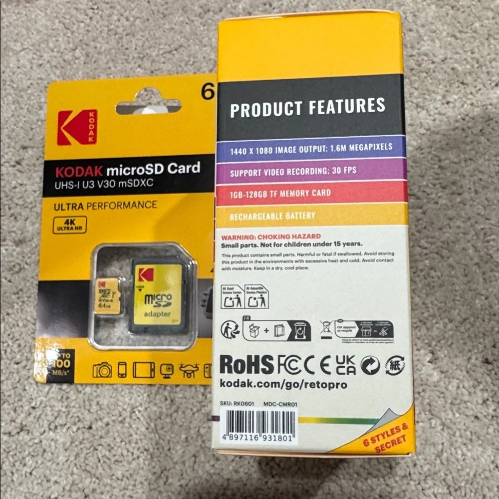 NEW Kodak Charmera Blindbox plus Kodak NEW microSD card